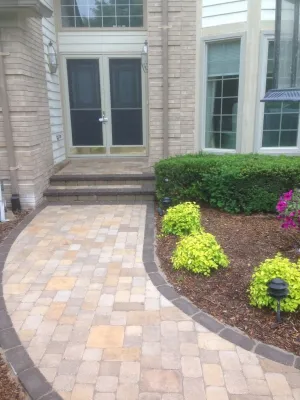 plymouth 2 level patio by Apex Landscape And Brick Services LLC