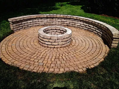 tumbled paver patios — Landscape Construction project by Apex Landscape And Brick Services LLC