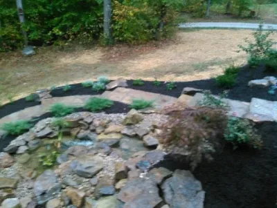 Paver Walkway and Pond — Landscape Construction project by Aquatic Design & Supplies, Inc.