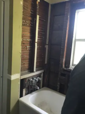 Bathroom with Window in Hall — Kitchen Remodeling project by Spencer Remodeling