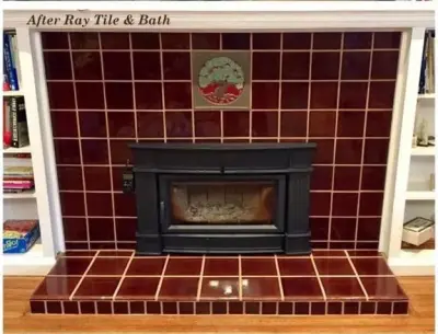 Custom Tile Installation on Fireplace — Kitchen Remodeling project by Ray Tile & Bath