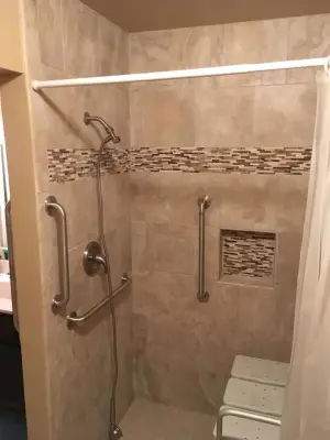 Accessible Shower for Individuals with Disabilities — Kitchen Remodeling project by D.R. Construction