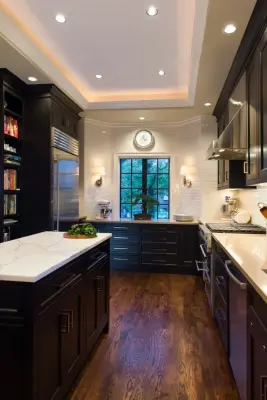 Elegant Dark Kitchen — Kitchen Remodeling project by Kitchen Studio: Kansas City