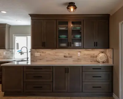 Homecrest Sedona Maple Wood in Anchor Finish — Kitchen Remodeling project by Kitchens Etc. Of V.C.