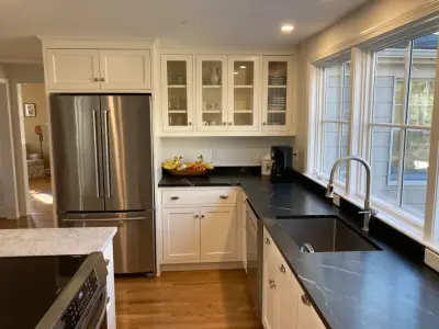 Island Back Bookcase, Carlisle MA — Kitchen Remodeling project by Taylor Made Cabinets, Leominster MA