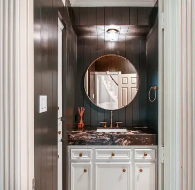 Modern Powder Room in Katy, TX — Kitchen Remodeling project by DGB Construction & Remodeling