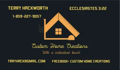 Terry Hackworth (Custom Home Creations) - Bathroom Remodeling in Paris, KY