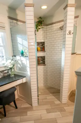 Kimbriel Elegant Retro Bath — Kitchen Remodeling project by Griffin Customs, LLC