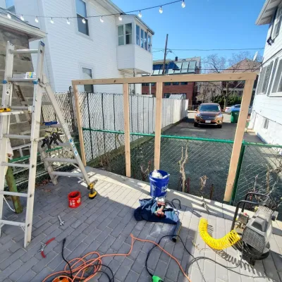 Custom Lattice Fence — Landscape Construction project by B & B Outdoor Solutions LLC in Medford