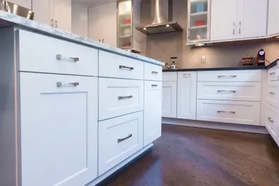 Carmel, IN Hardwood Flooring and Kitchen Handrail Project - 2016 — Kitchen Remodeling project by The HomeWright, LLC