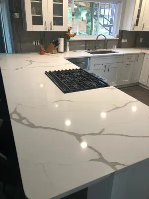 Shaker White Cabinets with Quartz Countertops — Kitchen Remodeling project by Enchantment Design & Remodeling, LLC