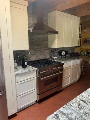 Faded White Cabinets — Kitchen Remodeling project by Enchantment Design & Remodeling, LLC