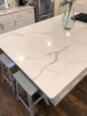 Calcatta Quartz Kitchen Renovation — Kitchen Remodeling project by Stone Studio A Division Of Contemporary Concepts I