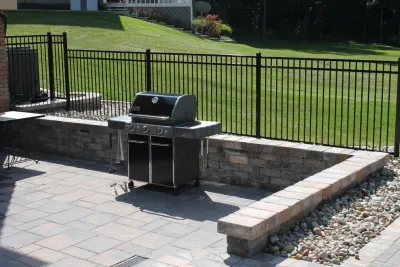 Backyard Entertaining Space by Barkman Landscaping INC