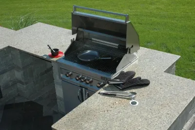 Outdoor kitchen and patio — Landscape Construction project by Barkman Landscaping INC