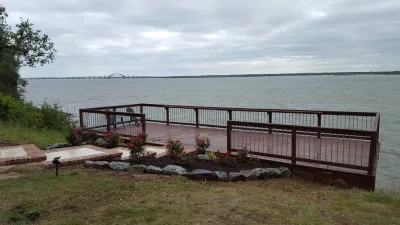 Deck with Lake View — Landscape Construction project by Be Green Texas Lawn Care