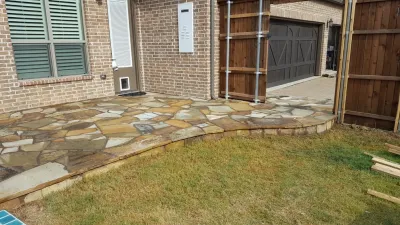 Flagstone Work by Be Green Texas Lawn Care