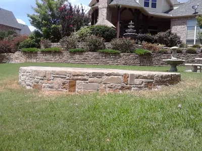 Fire Pits — Landscape Construction project by Be Green Texas Lawn Care