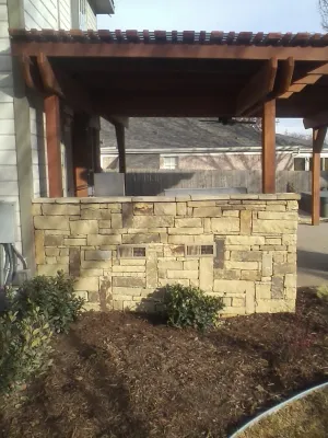 Outdoor Kitchens — Landscape Construction project by Be Green Texas Lawn Care