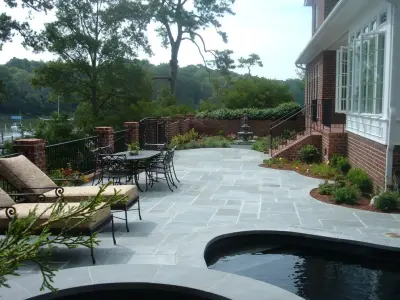 Broadbay Bluestone Patio and Pool at Great Neck — Home Renovation & Remodeling Services project by Mike Simon Construction Corp