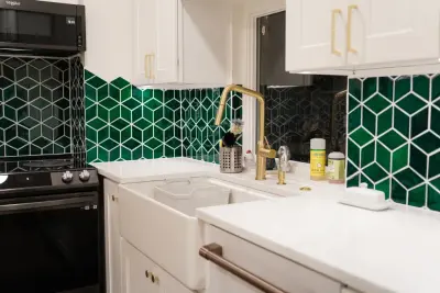 Modern Luxury Green Kitchen Renovation in a Brooklyn Brownstone — Home Renovation & Remodeling Services project by Novu Designs