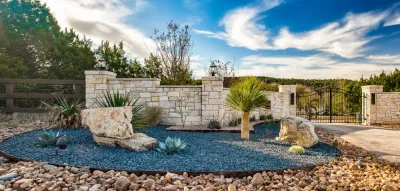 Gated Entry-Way — Landscape Construction project by Best Of Texas Landscapes