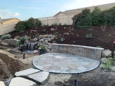Waterfall in Sun City, Lincoln — Landscape Design project by Bluestar Landscape Designers in Lincoln