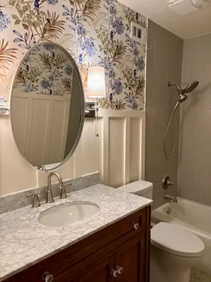 Anderson Mill - Visitor Bathroom — Home Renovation & Remodeling Services project by PICASSO Design And Remodeling LLC.