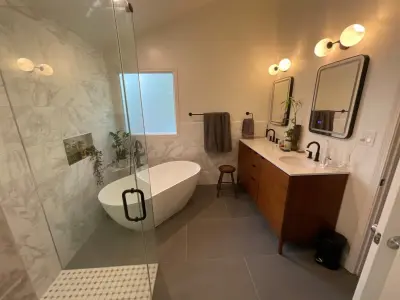 Elegant Master and Guest Bathroom Duo | Atlanta, GA — Home Renovation & Remodeling Services project by Max Craft Renovations