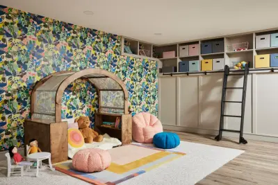 Basement Renovation for Kids' Playroom — Home Renovation & Remodeling Services project by Color Pop Interiors