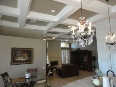 Coffered Ceiling at Placido Bayou, St. Petersburg — Home Renovation & Remodeling Services project by KR Fritz LLC