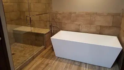 Modern Elegance in the Master Bathroom — Home Renovation & Remodeling Services project by Johnson And Sons Construction