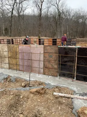 Cement — Home Renovation & Remodeling Services project by Red Rock Log Homes Of Oklahoma