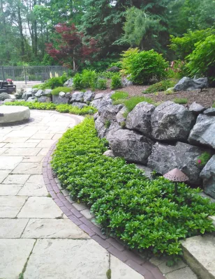 Walkways & Gardens — Landscape Construction project by Breezy Hill Nursery Inc.