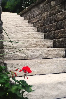 Stairs & Retaining Walls — Landscape Construction project by Breezy Hill Nursery Inc.