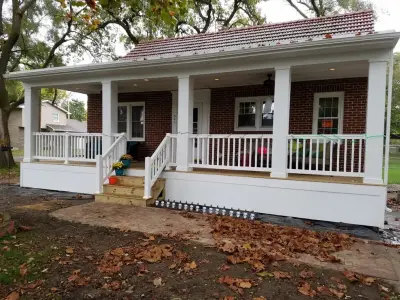 Front Porch Renovation and Brick Paver Walkway — Home Renovation & Remodeling Services project by Lighthouse Construction & Restoration, Inc.