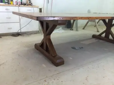 Bespoke Reclaimed Oak Table from the 1800s — Home Renovation & Remodeling Services project by K.E. Dittmar Company Incorporated