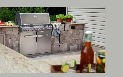 Outdoor Kitchens — Landscape Construction project by Brookwood Landscape And Stonework Inc.