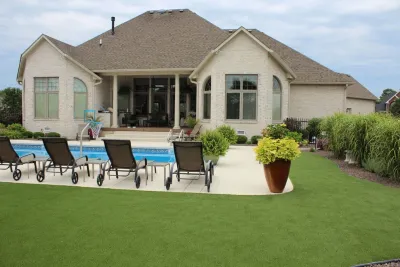 Artificial Turf Installation — Landscape Construction project by Brownsburg Landscape Co.
