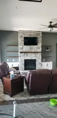 Personalized Fireplace — Home Renovation & Remodeling Services project by B&S Construction