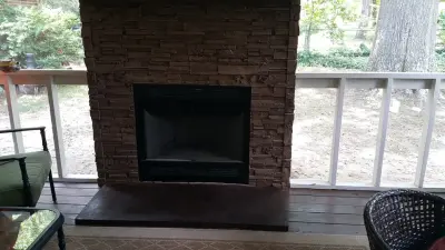 bespoke fireplace hearth — Home Renovation & Remodeling Services project by Dodge City Construction Co