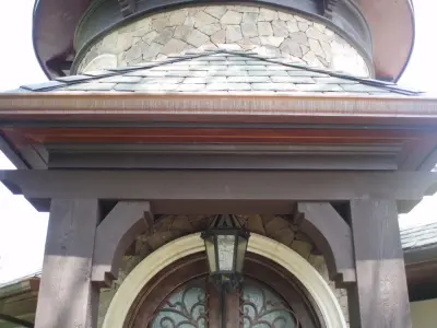 Stone Statement: Front Entry Expansion by Fineline Construction