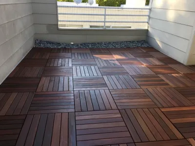 IPE tile deck by California Deck Builders
