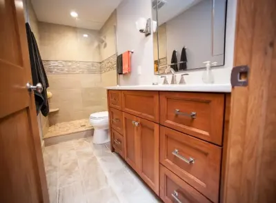 Tranquil Restroom — Home Renovation & Remodeling Services project by Ironwood Builders