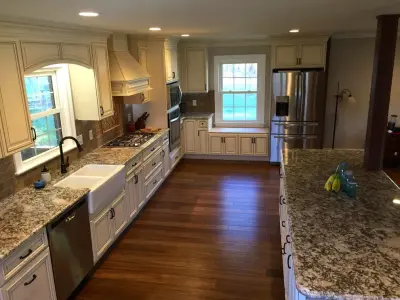 Eco-Friendly Forest Kitchen by Badin Lake Builders