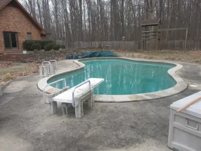 Gunite Pool Renovation Before and After — Home Renovation & Remodeling Services project by Augusta Aquatics