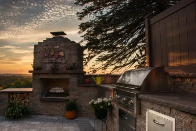 Out door kitchen — Landscape Construction project by Carrier's Lawn & Landscape LLC in Lewiston