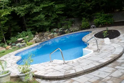 Lewiston Pool — Landscape Construction project by Carrier's Lawn & Landscape LLC in Lewiston