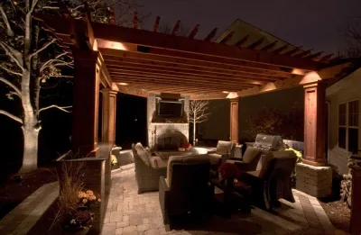 Naperville Private Residence Fireplace Patio — Landscape Construction project by CB Conlin Landscapes Inc. in Naperville