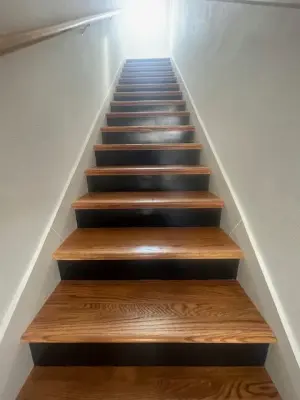 Timber Staircase — Home Renovation & Remodeling Services project by Maxwell Remodeling And Construction